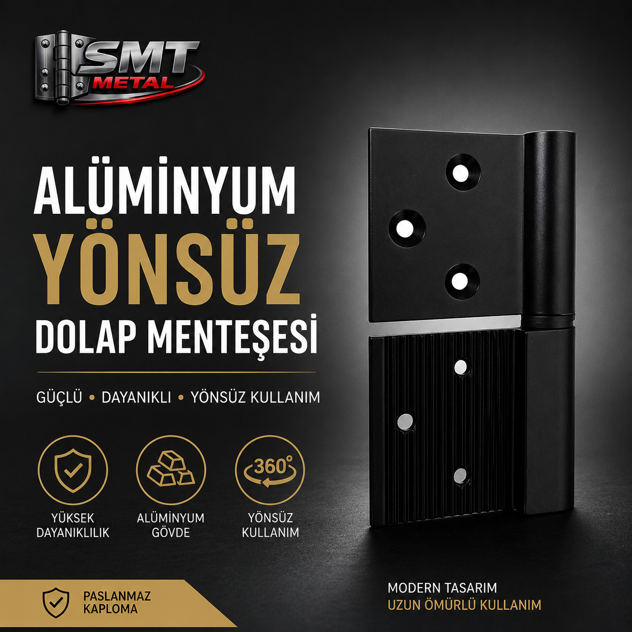 Alüminyum Yönsüz Dolap Menteşesi