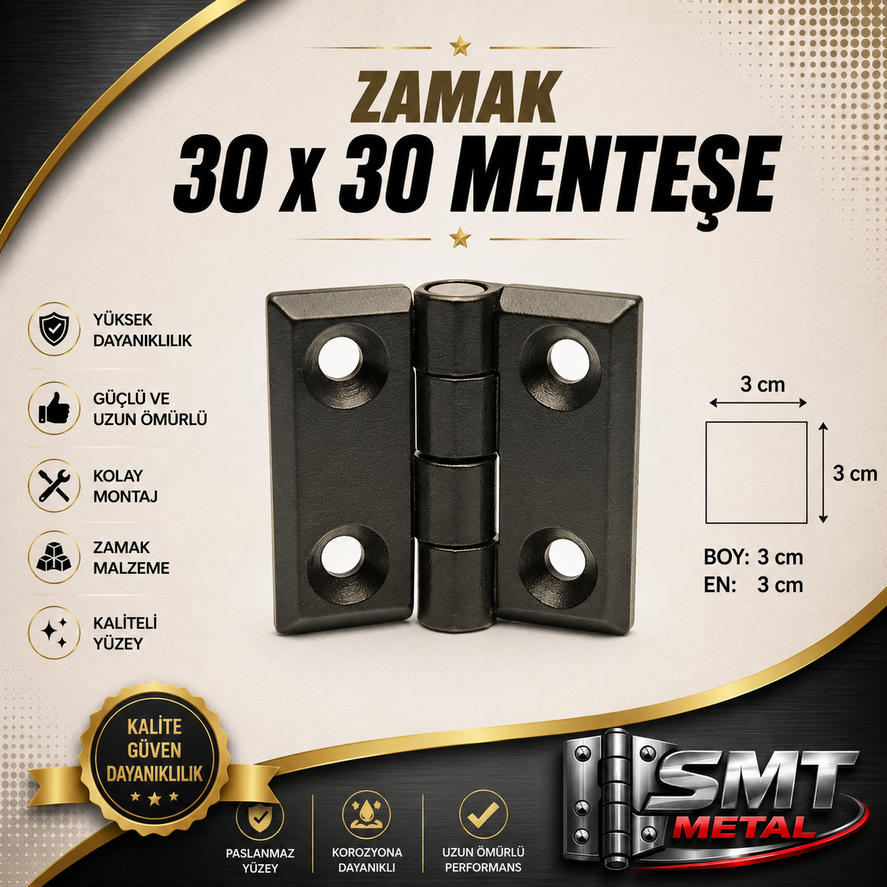 30x30 ZAMAK ( METAL ) YAPRAK PANO MENTEŞESİ 
