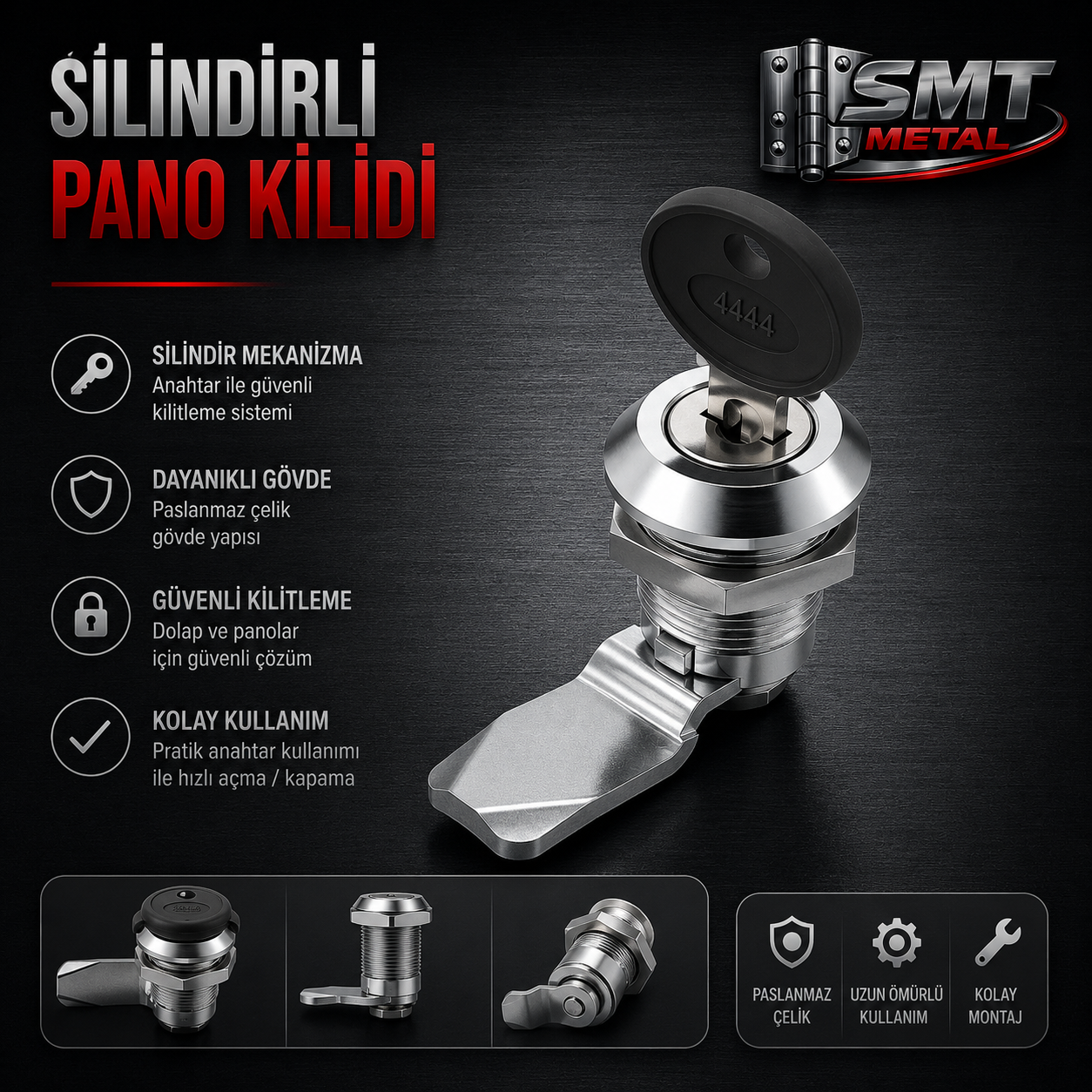 Silindirli Pano Kilidi